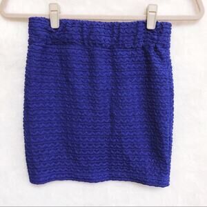 Headline Seoul Periwinkle Scrunch Pencil Mini Skirt